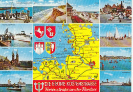 Die Grüne Küstenstraße An Der Nordsee, Mehrbildkarte Ngl #F8378 - Sonstige & Ohne Zuordnung