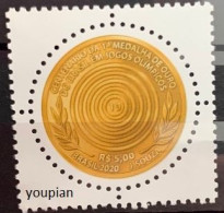Brazil 2020, 100th Anniversary Of The First Gold Medal Of Brazil In The Olympic Games, MNH Unusual Single Stamp - Unused Stamps
