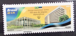 Brazil 2021, 100 Years Diplomatic Relations With Estonia, MNH Single Stamp - Ongebruikt