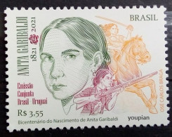 Brazil 2021, 200th Birth Anniversary Of Anita Garibaldi, MNH Single Stamp - Neufs