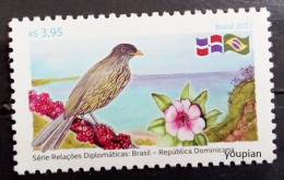 Brazil 2021, Diplomatic Relations With The Domincan Republic, MNH Single Stamp - Ongebruikt