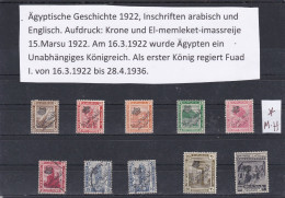 ÄGYPTEN - EGYPT - EGYPTIAN - ÄGYPTOLOGIT - DYNASTIE - ÜNABHANGIGES KÖNIGREICH 1922  - FALZ - MH. - Neufs