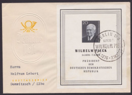 Block 16, "Pieck", Allg. FDC, Pass. ESSt. - 1950-1970