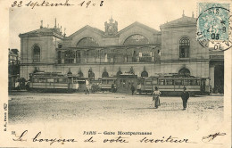 CPA 75 - Paris - Gare Montparnasse - Nahverkehr, Oberirdisch