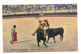 Corrida De Toros - Picador Y Toro. Toro Que Recarga - N° 9 - - Corrida