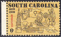 !a! USA Sc# 1407 MNH SINGLE W/ Left Margin - South Carolina - Nuevos