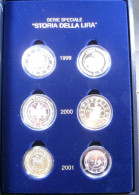 Italia - 6 X 1 Lira - Storia Della Lira - Serie Completa - KM# 204-205-206-207-219-220 - Gig# 481P-483P-485P - Mint Sets & Proof Sets