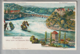 CH SH Rheinfall Ca. 1900 Litho C.Steinmann/H.Schlumpf #2171 Kunstdruckblatt - Neuhausen Am Rheinfall