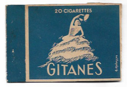 Boite De 20 Cigarettes Gitanes En Carton Signee A Moluccon - Contenitori Di Tabacco (vuoti)