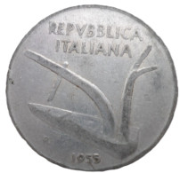 ITALIE -10 Lires -  Année 1955 R  - Pièce Non Nettoyée Et Patinée  (voir Images) - 10 Lire