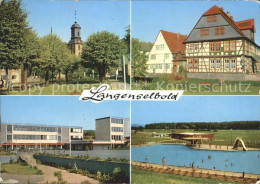 72158296 Langenselbold Teilansichten Kirche Fachwerkhaus Schule Schwimmbad Lange - Langenselbold