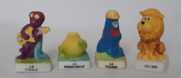 FEVE  - FEVES -  "FABLES De LA FONTAINE 2005" -  LOT DE 4 FEVES  MATES, ANIMAUX - Animals