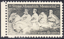 !a! USA Sc# 1408 MNH SINGLE W/ Left Margin (a1) - Stone Mountain Memorial - Ongebruikt