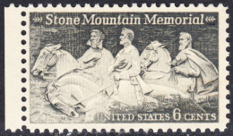 !a! USA Sc# 1408 MNH SINGLE W/ Left Margin (a2) - Stone Mountain Memorial - Unused Stamps