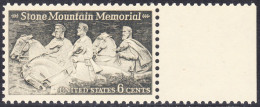 !a! USA Sc# 1408 MNH SINGLE W/ Right Margin - Stone Mountain Memorial - Unused Stamps