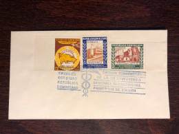 DOMINICAN REP. FDC COVER 1950 YEAR SANITARY HOSPITAL MEDICAL SCHOOL HEALTH MEDICINE STAMPS - Dominicaine (République)