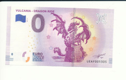 Billet Touristique  0 Euro - VULCANIA - DRAGON RIDE - UEAF - 2019-4 N° 5305 - Autres & Non Classés