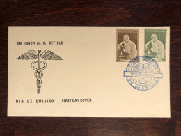 DOMINICAN REP. FDC COVER 1975 YEAR DOCTOR DEFILLO HEALTH MEDICINE STAMPS - Dominican Republic