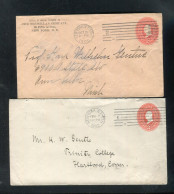 "USA" 1900/1902, 2 Ganzsachenumschlaege Ex N.Y., Stempel ! (R2041) - ...-1900