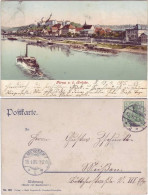 Ansichtskarte Pirna Von Der Brücke, Dampfer 1905  - Pirna