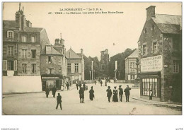 14.VIRE.n°167.LE CHATEAU VUE PRISE DE LA RUE NOTRE DAME.CAFE CIDRE LAUNAY.ANCIENNE MAISON JEANBIN.RARE - Vire