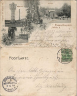 Ansichtskarte Zeithain 3 Bild: Torwache, Wasserturm, Auguststraße 1904 - Zeithain