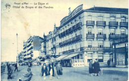 Heyst S/Mer    La Digue Et L'Hôtel De Bruges Et Des Flandres - Heist