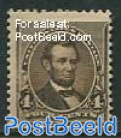 United States Of America 1890 4c, Darkbrown, Stamp Out Of Set, Unused (hinged) - Ungebraucht