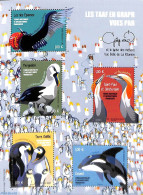 French Antarctic Territory 2021 Les TAAF En Graph S/s, Mint NH, Nature - Birds - Penguins - Neufs