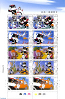 China People’s Republic 2022 Animation Mr. Black M/s, Mint NH, Art - Comics (except Disney) - Unused Stamps