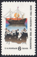 !a! USA Sc# 1420 MNH SINGLE (a2) - Landing Of The Pilgrims - Neufs