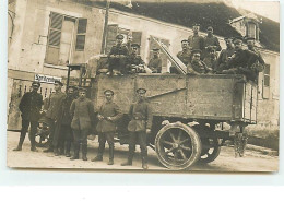 Carte-Photo - Militaires Allemands Dans Un Camion - Spritzenhaus Hindenburg Platz - Equipment