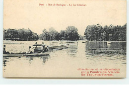 PARIS - Bois De Boulogne - Le Lac Inférieur - Alimentation ... Par La Poudre De Viande De Trouette Perret - Parcs, Jardins