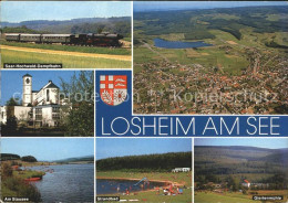 72154675 Losheim See Saar Hochwald Dampfbahn Stausee Strandbad Giertenmuehle Fli - Losheim