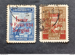 TURKEY OTTOMAN العثماني التركي Türkiye 1934 SMIRNE INTERNATIONAL FAIR CAT UNIF 835-837 - Used Stamps