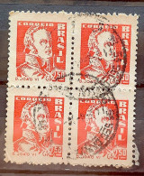 Brazil Regular Stamp RHM 501 Great Granddaughter Dom Joao VI 1951 Circulated Block 3 - Gebraucht