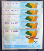 SE 25 To 29 Stamp Brazil Label Macaw Automato Ararajuba 2003 1 - Viñetas De Franqueo (Frama)