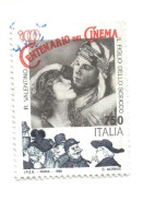 (REPUBBLICA ITALIANA) 1995, CINEMA, RODOLFO VALENTINO - Francobollo Usato - 1991-00: Afgestempeld