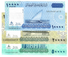 SET Somalia 10000, 20000 & 50000 Shillings 2010 (2023) UNC - Somalië