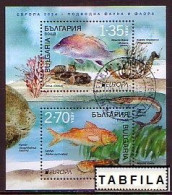 BULGARIA - 2024 - Europa-CEPT - Marine Flora And Fauna - Bl Used - Oblitérés