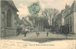 61 - Laigle - Place Saint Martin Et Entrée Du Château - Animé - CPA - Voir Scans Recto-Verso - L'Aigle