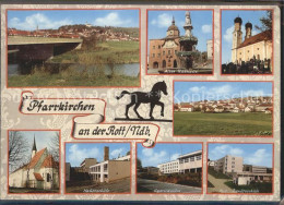 72147394 Pfarrkirchen Niederbayern Altes Rathaus Kirche Panorama Hauptschule Gym - Pfarrkirchen