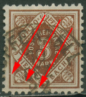 Württemberg Dienstmarken 1921 Mit Plattenfehler 158 I Gestempelt - Afgestempeld
