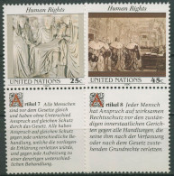 UNO New York 1990 Erklärung Der Menschenrechte 606/07 Zf Postfrisch - Unused Stamps