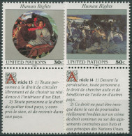 UNO New York 1991 Erklärung Der Menschenrechte 623/24 Zf Postfrisch - Unused Stamps