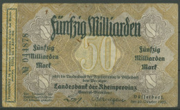 Düsseldorf Landesbank 50 Mrd. 1923, Keller 1166 Bb, Gebraucht (K1041) - Sonstige & Ohne Zuordnung