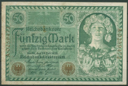 Dt. Reich 50 Mark 1920, DEU-74 Serie U/A, Leicht Gebraucht (K1463) - 50 Mark