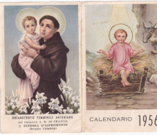 Calendarietto - Orfanotrofio Femminile Antoniani - S.eufemia D'aspromonte - Reggi Calabria - Anno 1956 - Small : 1941-60