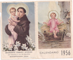 Calendarietto - Orfanotrofio Femminile Antoniano - Montepulciano - Siena - Anno 1956 - Petit Format : 1941-60