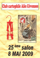 Alès Salon Carte Postale 2009 Lampe Mineur Mine Mines - Alès